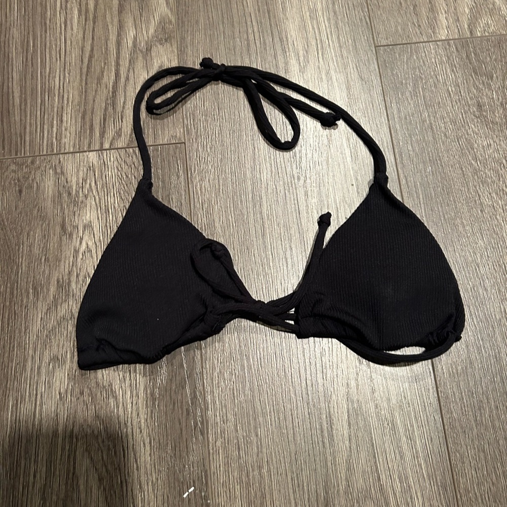 shein black bikini top size small
